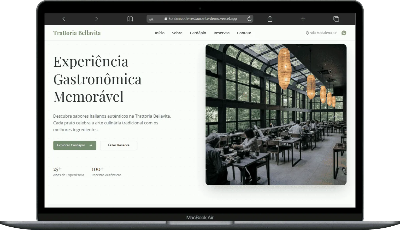 Modern and responsive restaurant website.